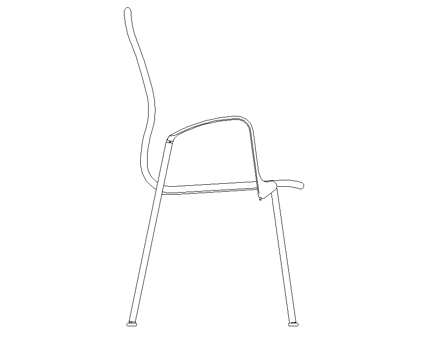 Sitting chair CAD furniture block detail elevation 2d view ...