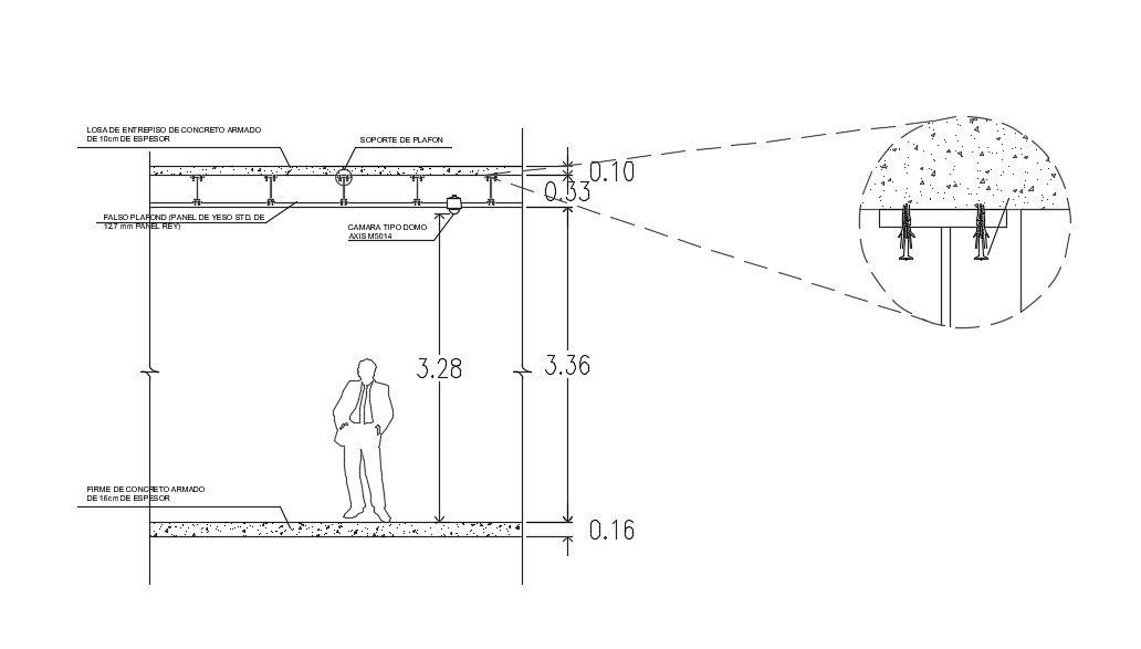 Slab Construction Details In DWG File - Cadbull