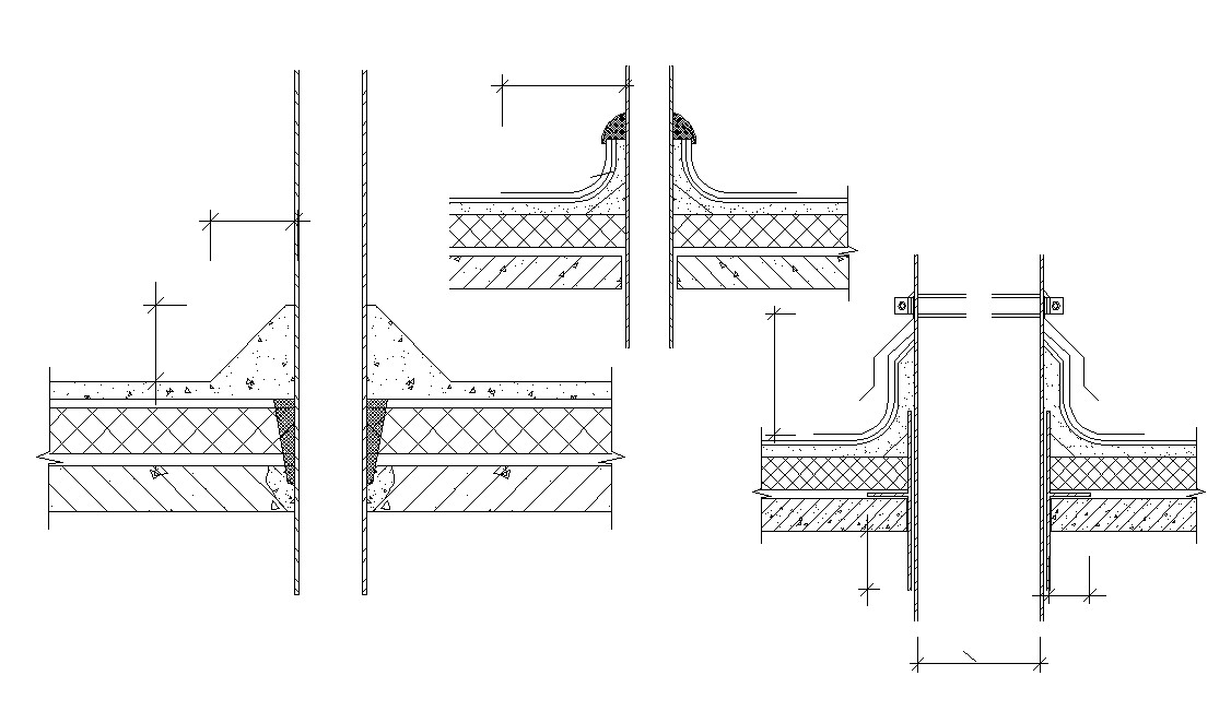 Slab Waterproofing Section CAD Drawing - Cadbull