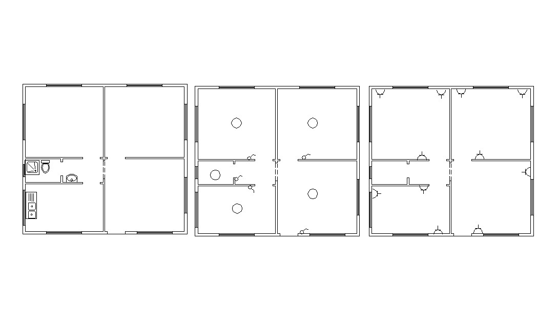 Small House Floor Plan Free DWG File - Cadbull
