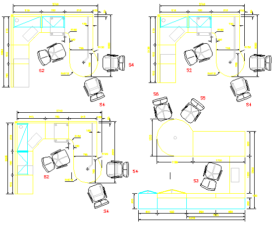 Small Cabin Layout Plan In A Office Dwg File Cadbull