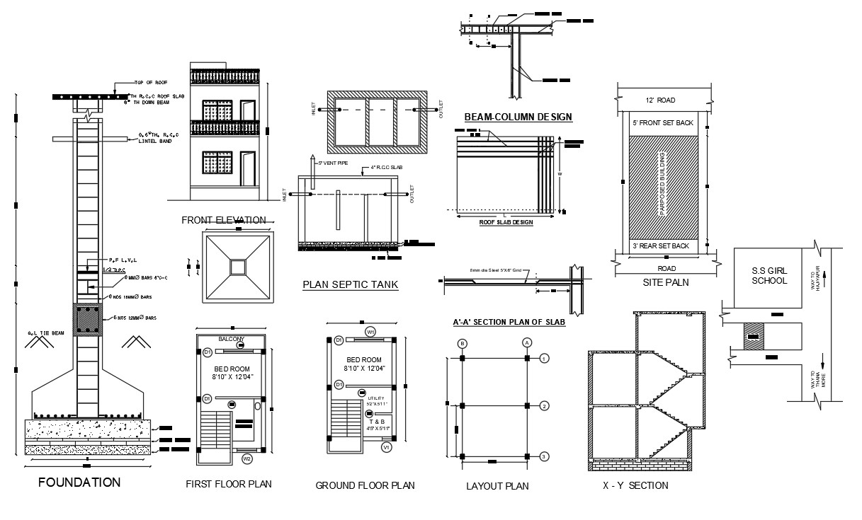 Small House Complete Project Drawing CAD File Cadbull