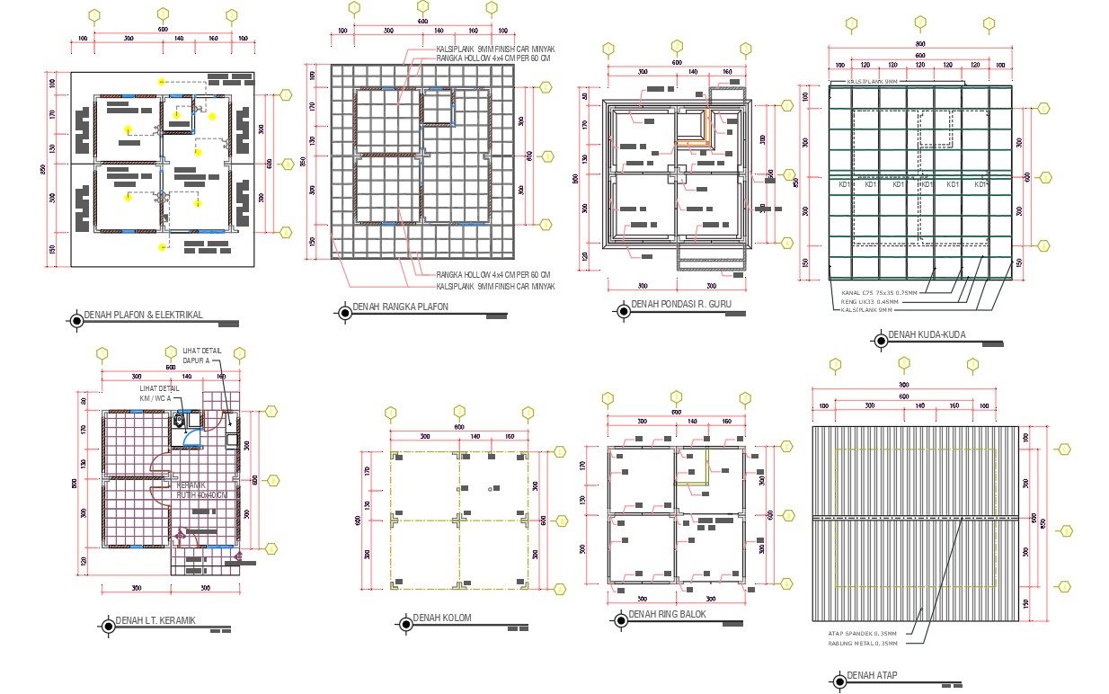 Small House Layout Plan Drawing DWG File - Cadbull