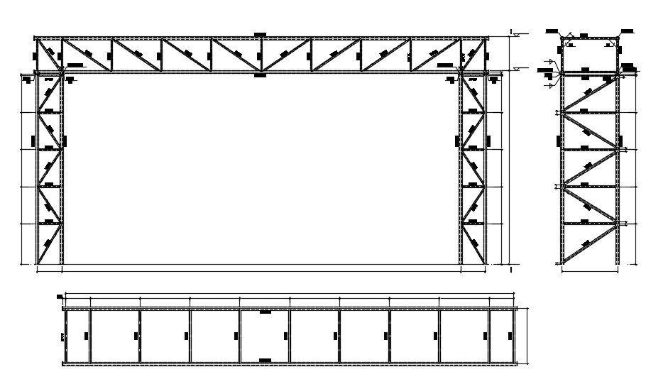 Steel Roof Truss Design CAD Drawing Download Cadbull