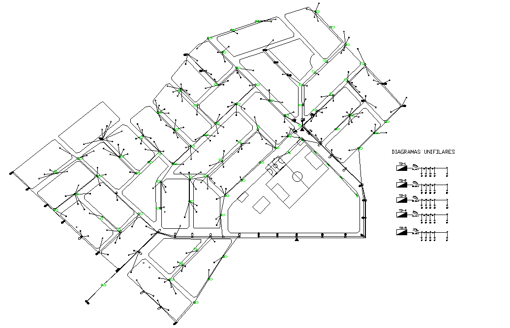 Street lighting plan autocad file Cadbull