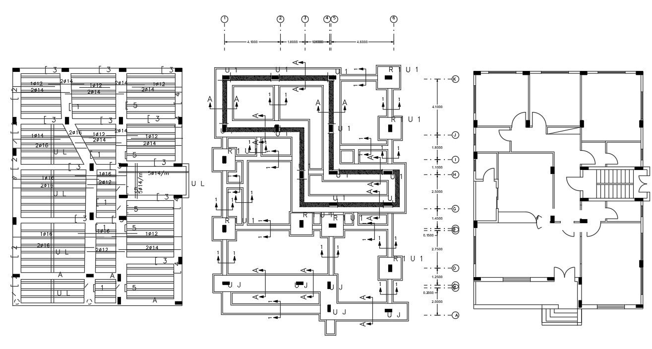 Structural Column Foundation Design With Slab AutoCAD Drawing - Cadbull