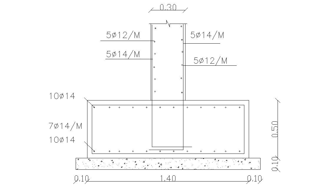 Structural Column Section Design AutoCAD Drawing - Cadbull