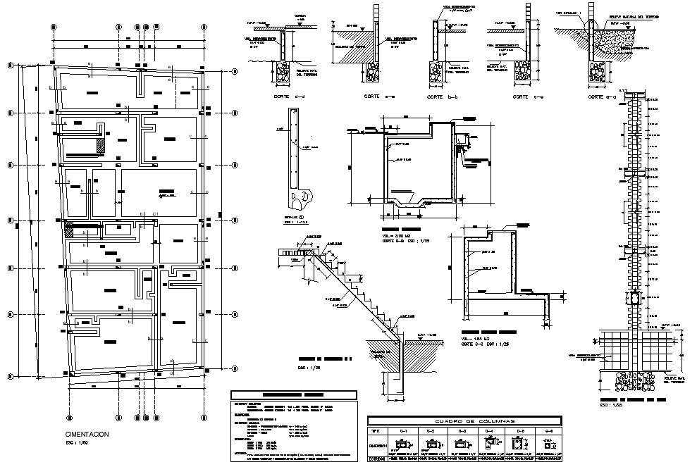Structural building plan layout file Cadbull