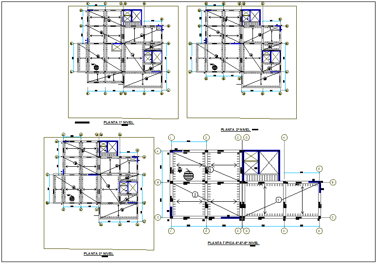 Structural floor plan view of regional area dwg file Cadbull