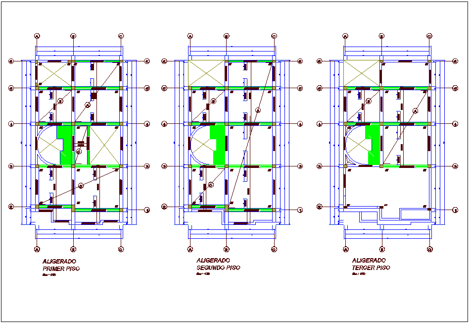 Structural view of floor plan of house dwg file Cadbull