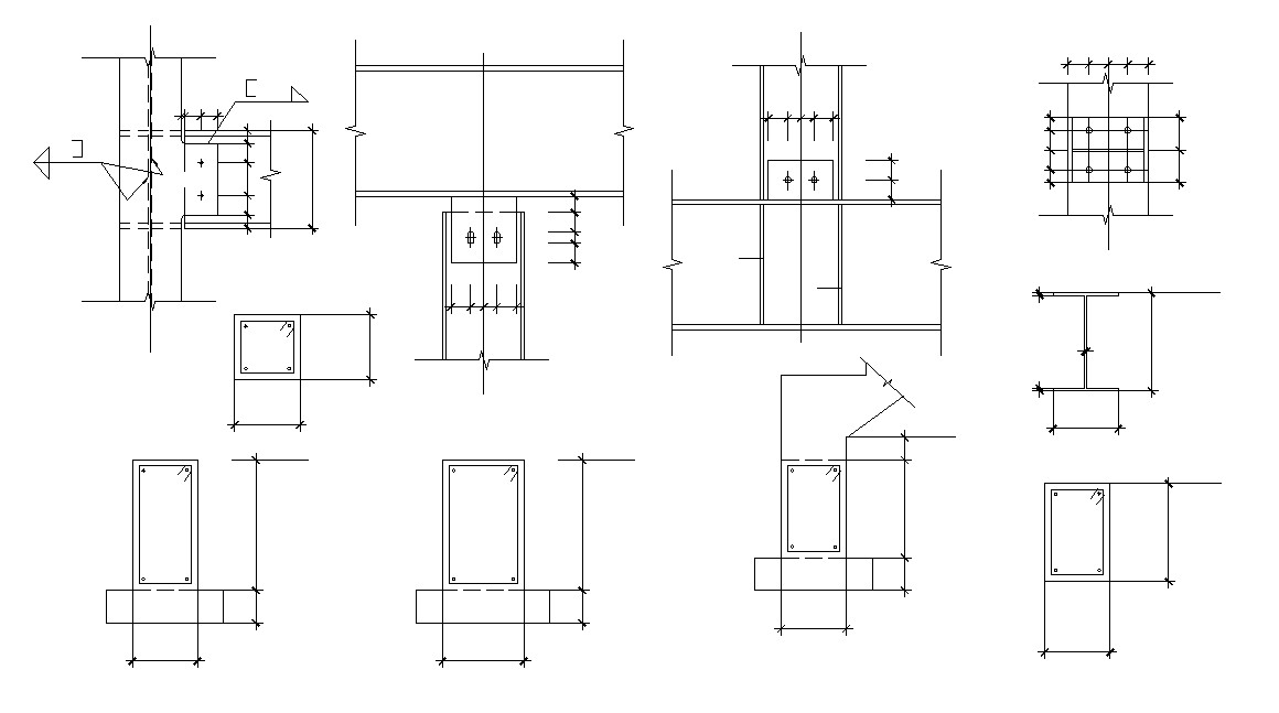 Structural Drawing Of Beam With Bars Autocad File Free Cadbull | Images ...