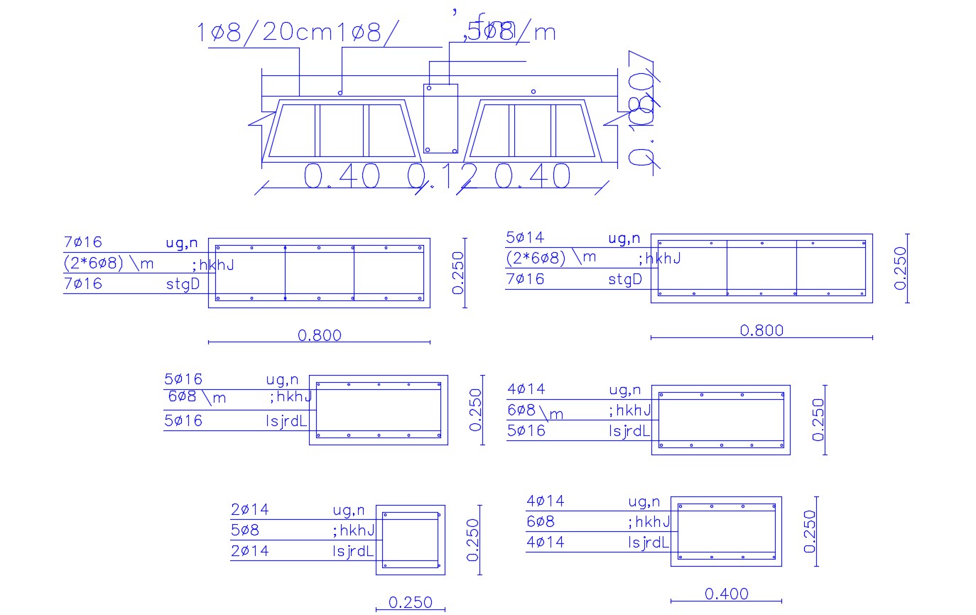 Structure Design Of Beam Section Bars Autocad File Free Cadbull ...