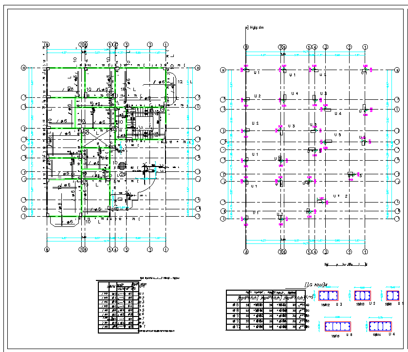 Structure Plan Dwg File Cadbull