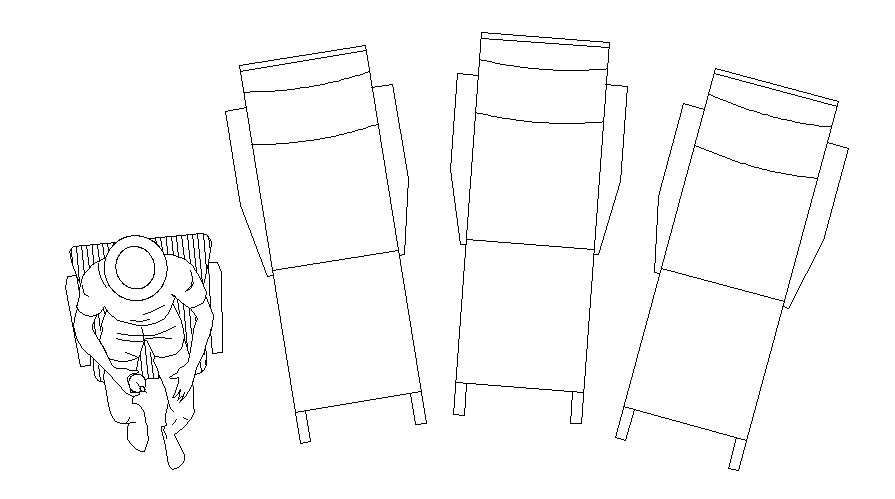 Swimming Pool Side Chairs Furniture Blocks Elevation CAD File - Cadbull