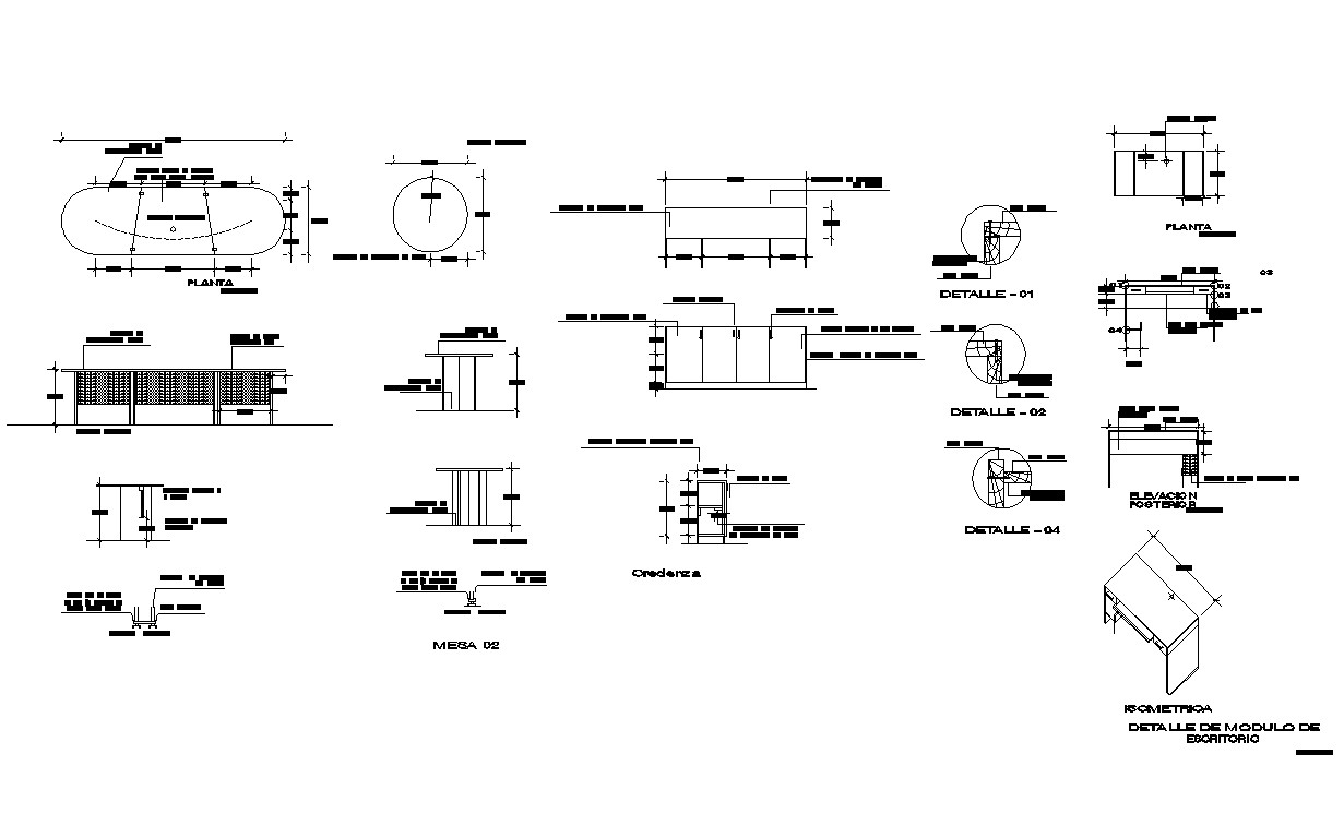 Table structure detail CAD furniture block layout file in autocad ...