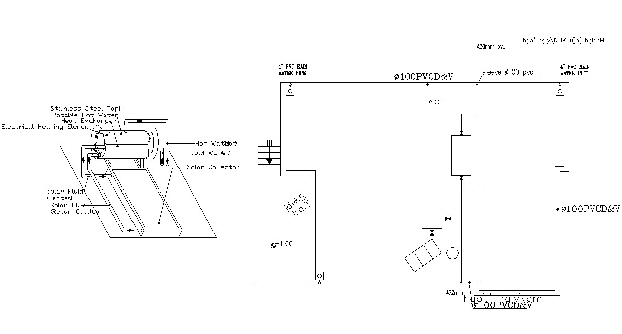 Terrace Solar Panel Installation AutoCAD Drawing Cadbull