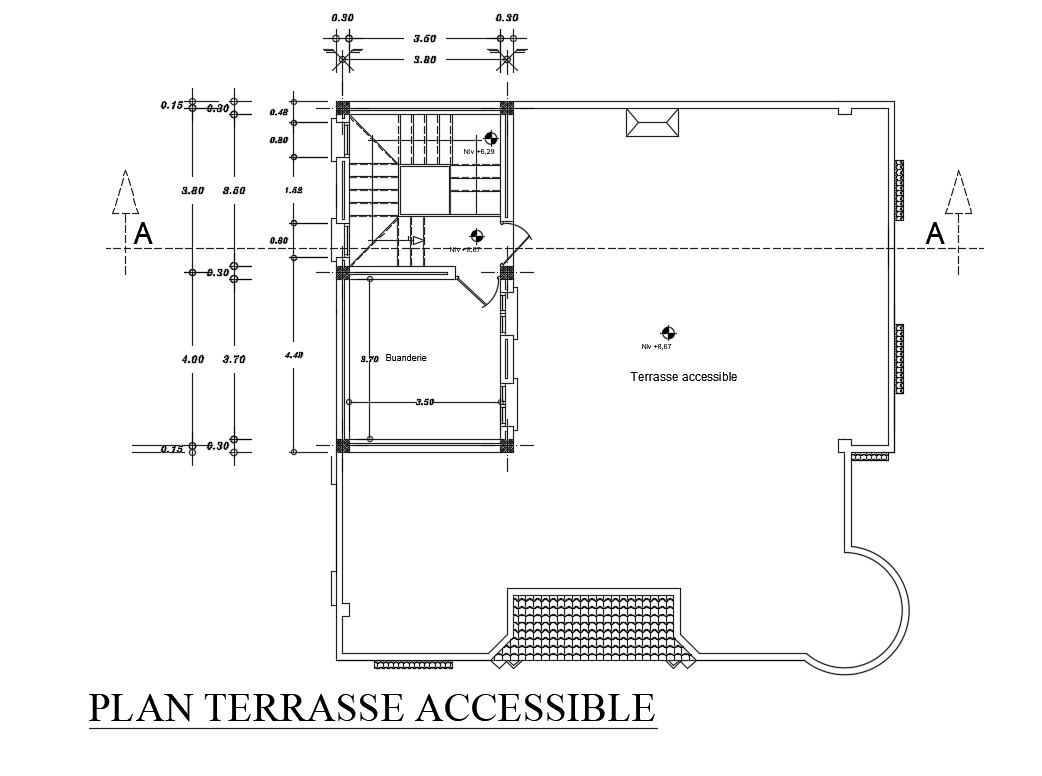 Terrace plan Free AutoCAD Drawings - Cadbull