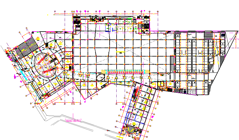 Third floor layout plan details of shopping mall dwg file - Cadbull