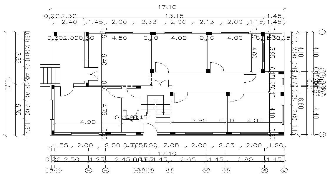 Three Bedrooms Bungalow Planning With Dimension Dwg File - Cadbull