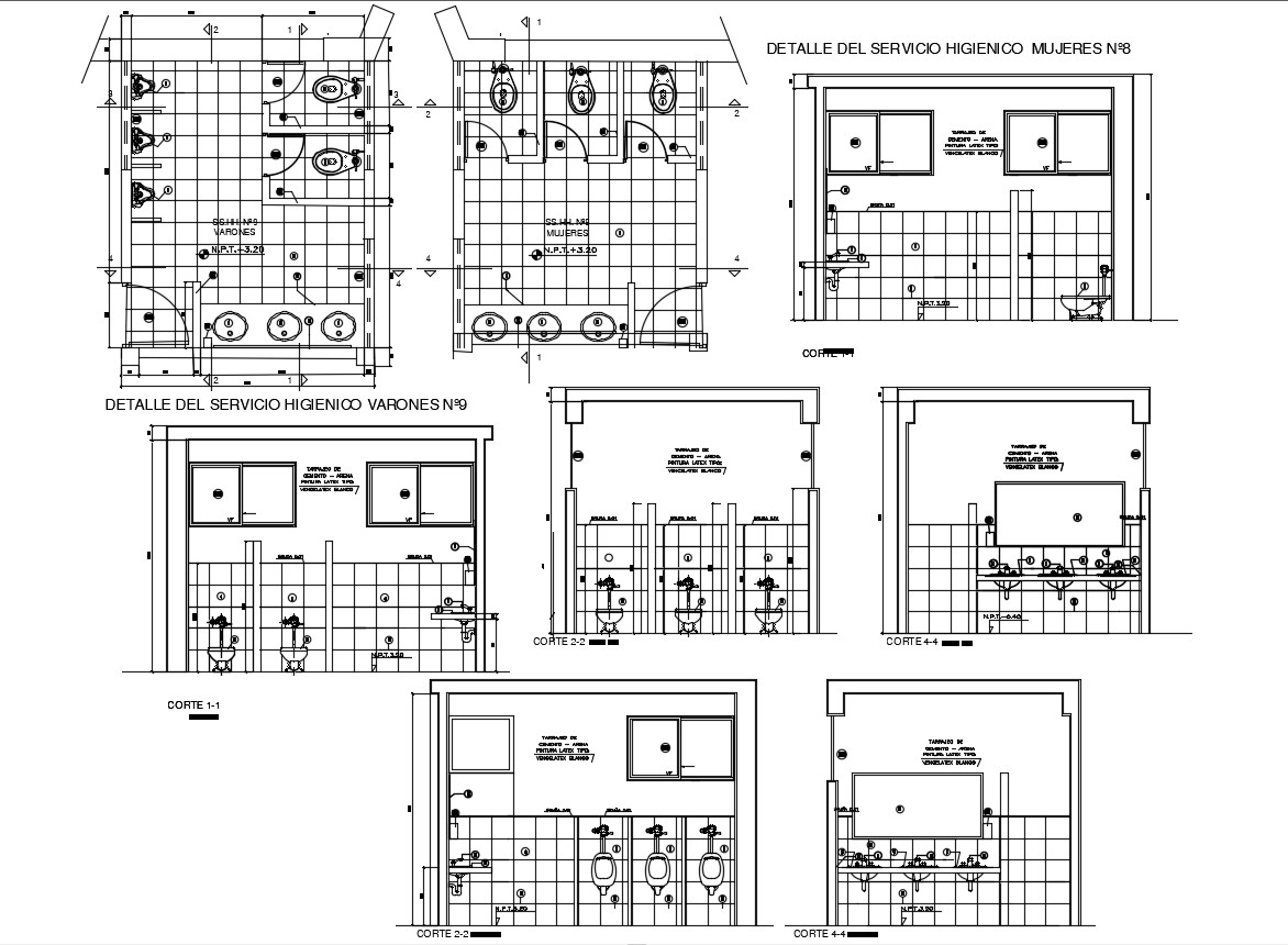 Toilet Design Plan CAD File - Cadbull