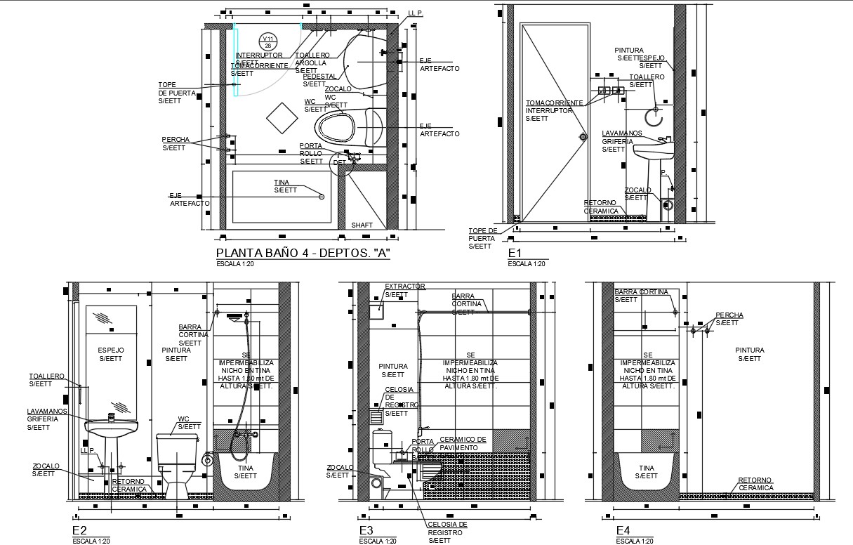 Toilet Elevation design Autocad DWG file free download - Cadbull