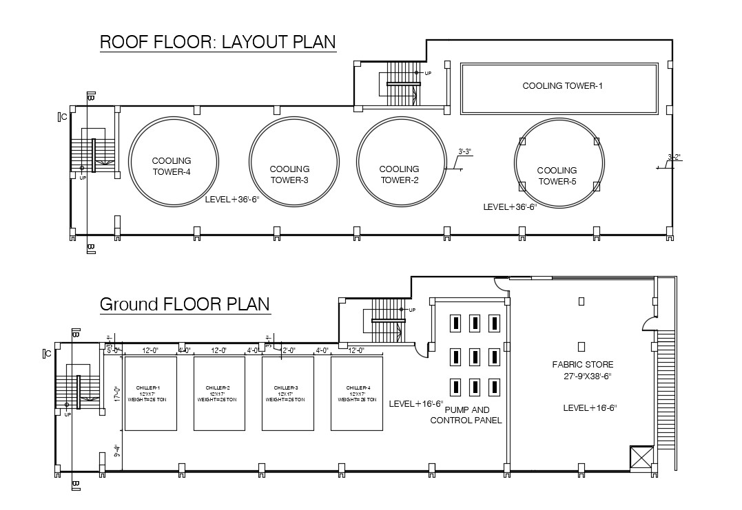 Top View Building Chiller System - Cadbull