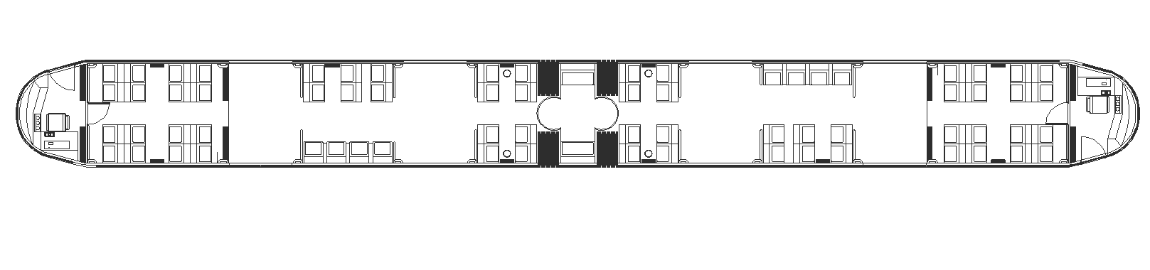 Train structure CAD machinery 2d view layout file - Cadbull