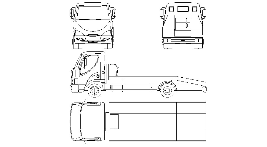 Truck AutoCAD Block - Cadbull