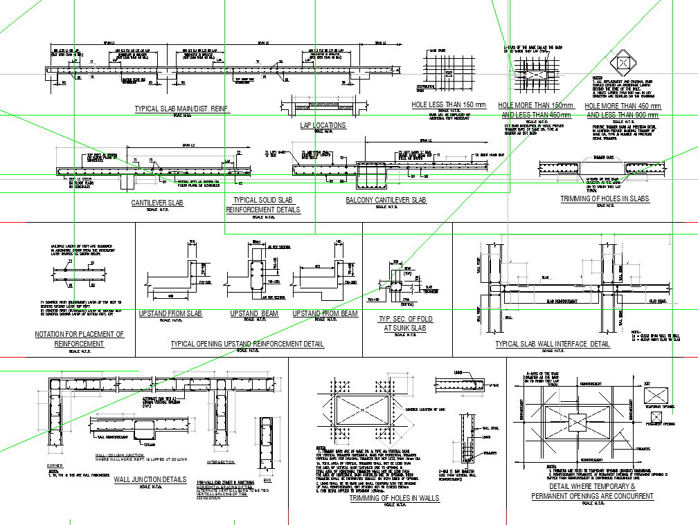 Typical Slab Wall detail dwg file - Cadbull