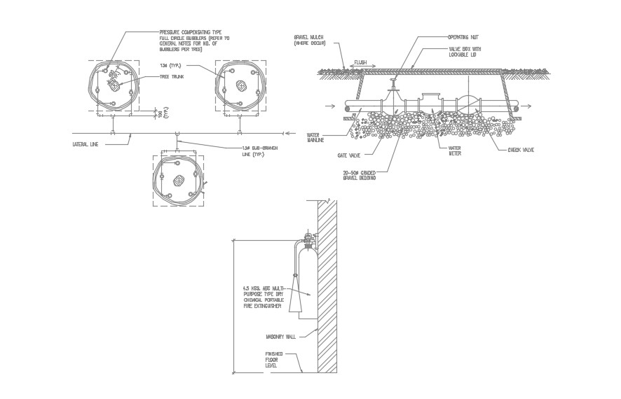 Underground Plumbing pipe units Design CAD File Free download Cadbull