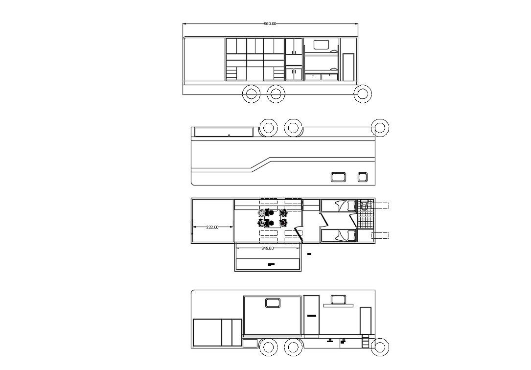 Vanity Van Design DWG File Download Cadbull