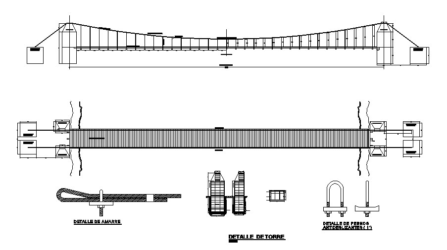 Plan Elevation And Section Bridge Plan Detail Dwg File Cadbull Images And Photos Finder