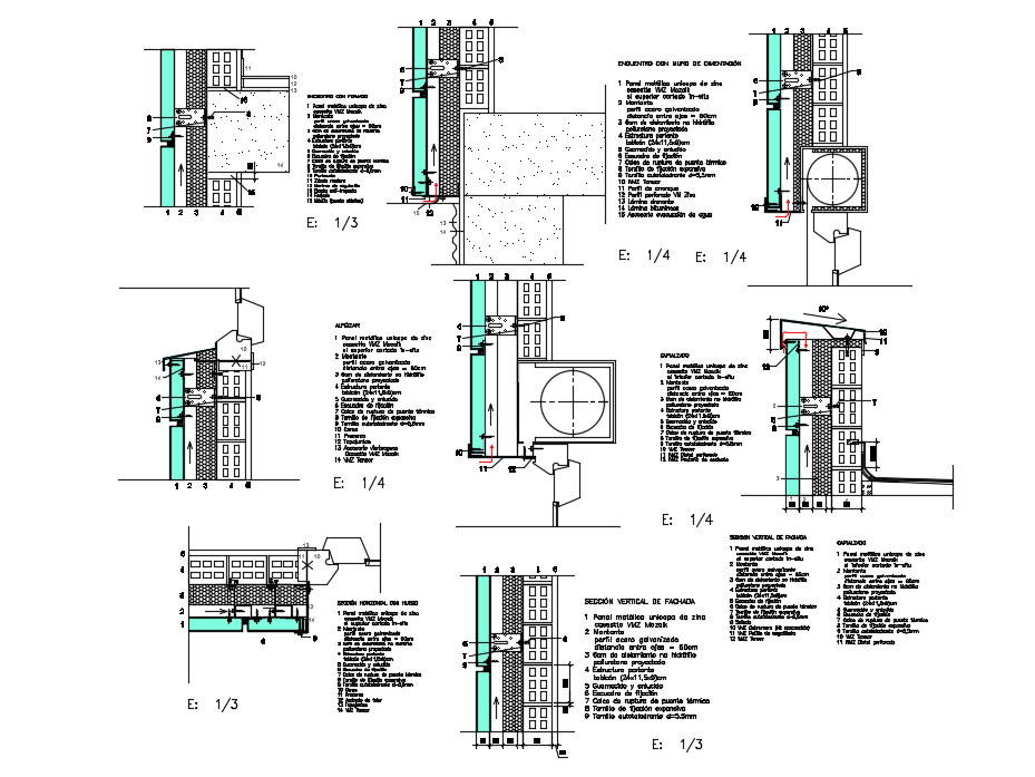 Ventilated facade cassette dwg file - Cadbull