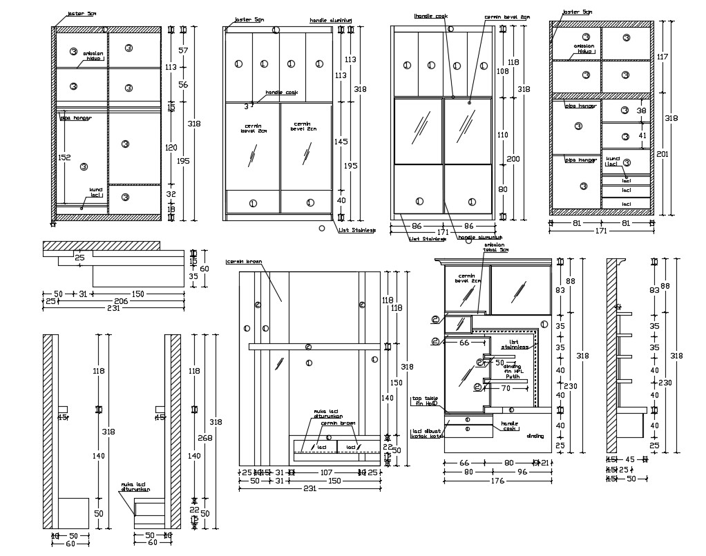 Wardrobe And Dressing Table DWG File Cadbull   Wardrobe And Dressing Table DWG File Mon Sep 2019 08 41 09 