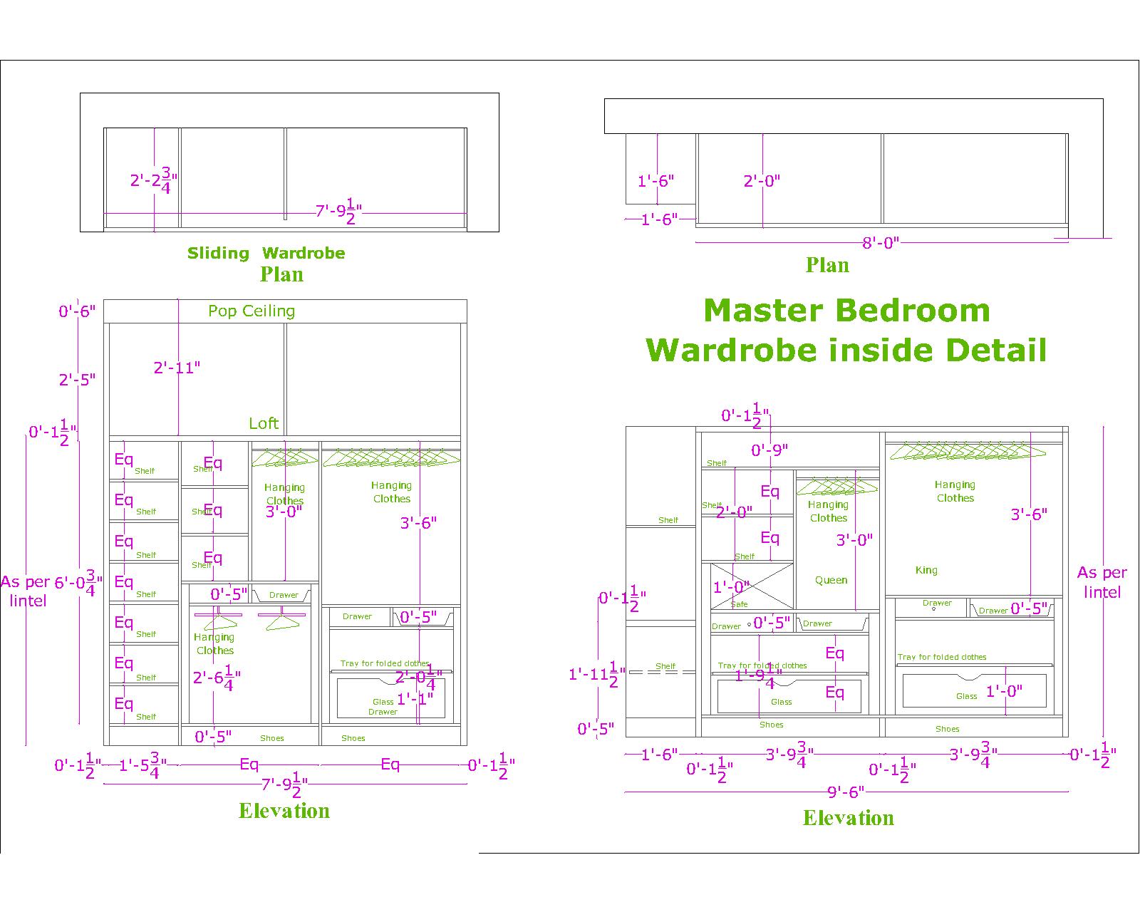 Wardrobe inside detail - Cadbull