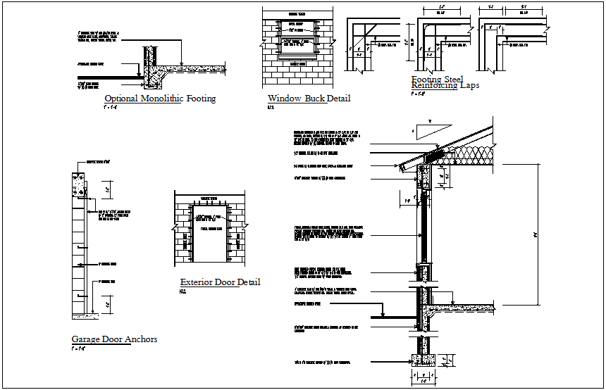 Window Detail View With Construction Detail Dwg File Cadbull