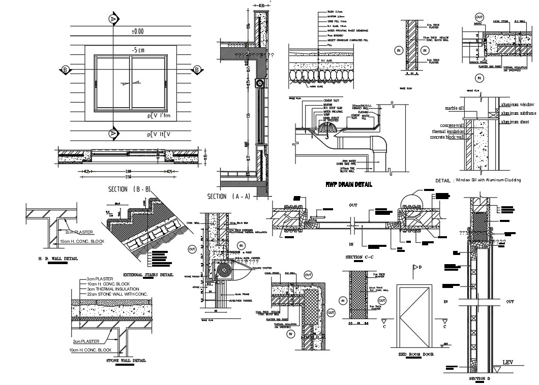 Window Wall Section CAD Drawing DWG FIle - Cadbull