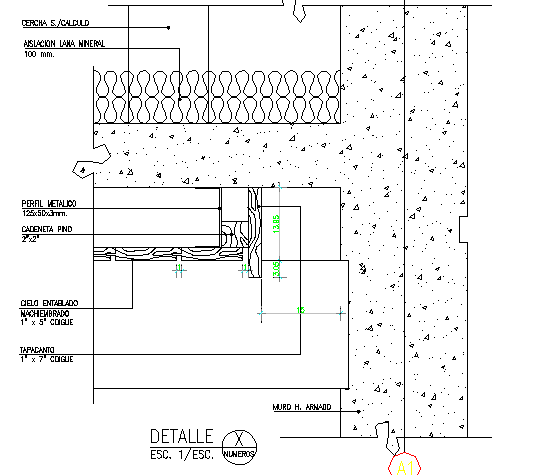 Wooden Ceiling Finishing Details Dwg File Cadbull