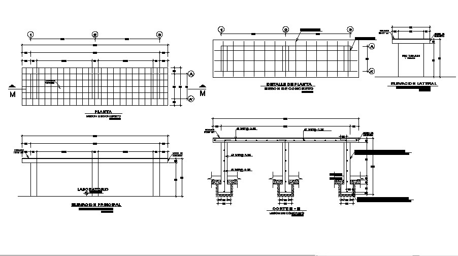 Wooden office table elevation, section and plan details dwg file - Cadbull