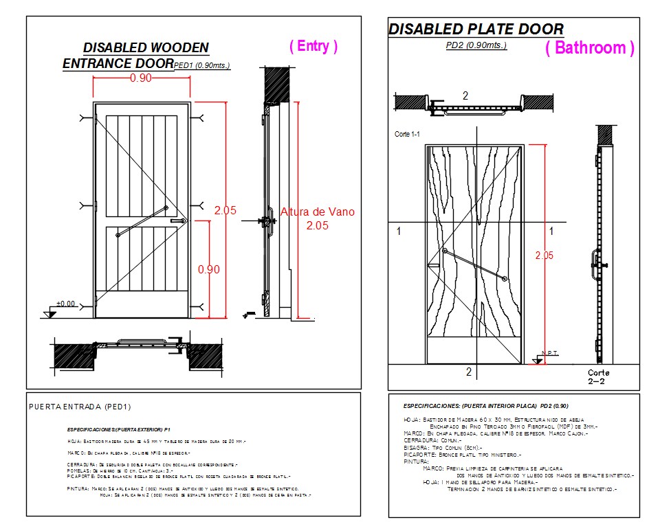 How To Draw A Door In Elevation