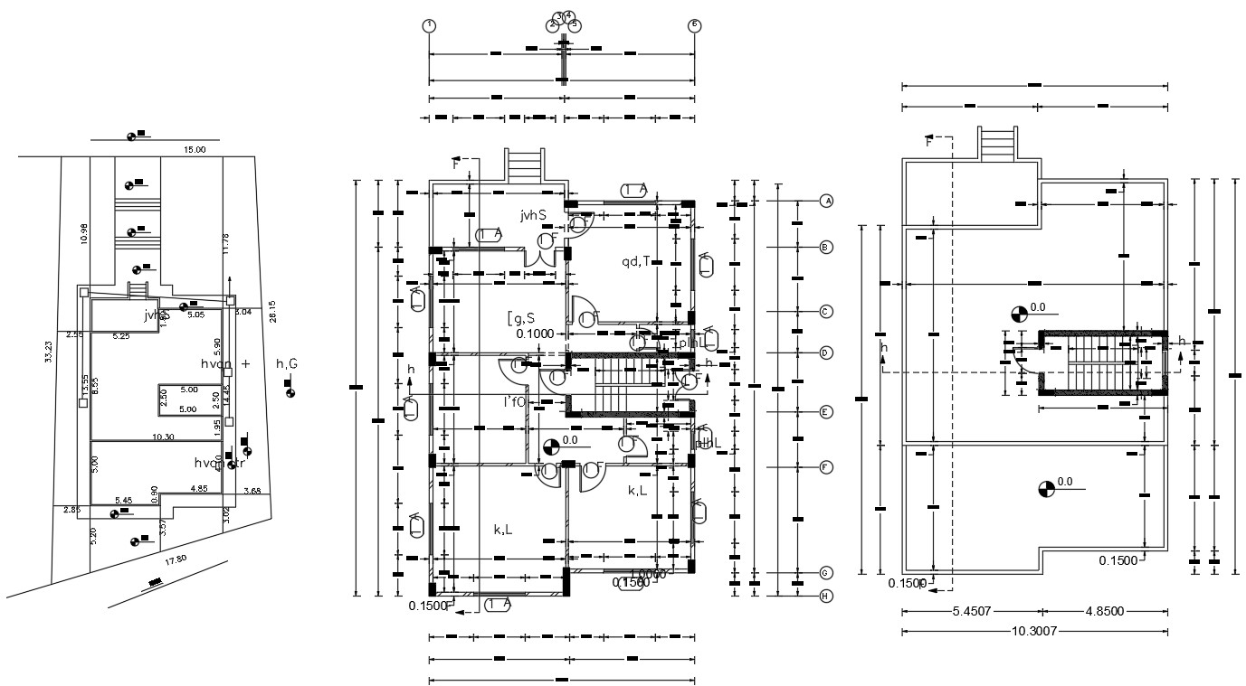 Working Drawing Bungalow Plan DWG File - Cadbull