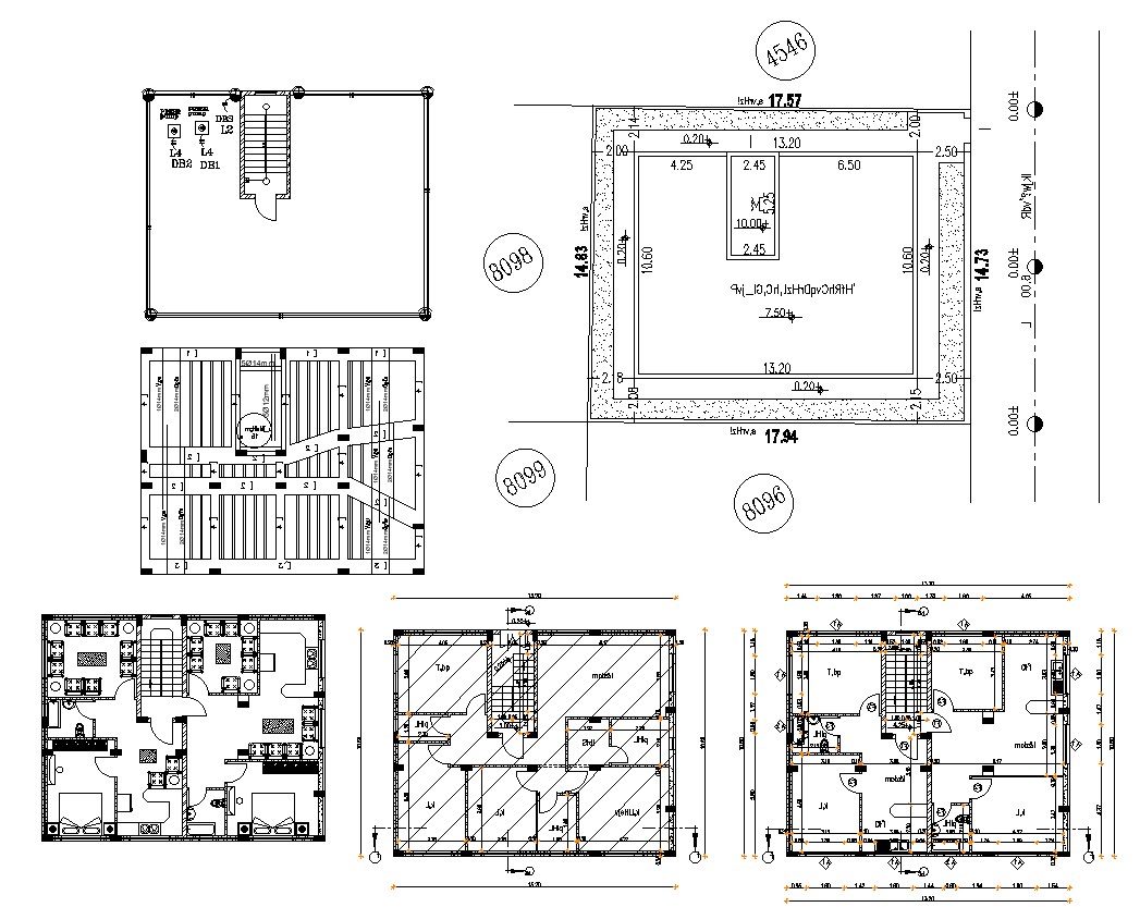 Working Drawing Plan Of Huge Bungalow Layout Design DWG File - Cadbull