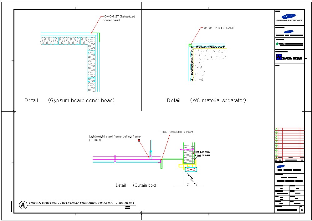 Ceiling Sections Plan