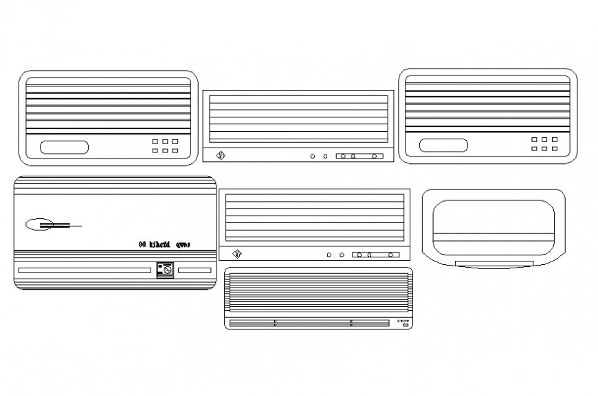 Air Conditioner Cad Blocks Dwg File Cadbull 