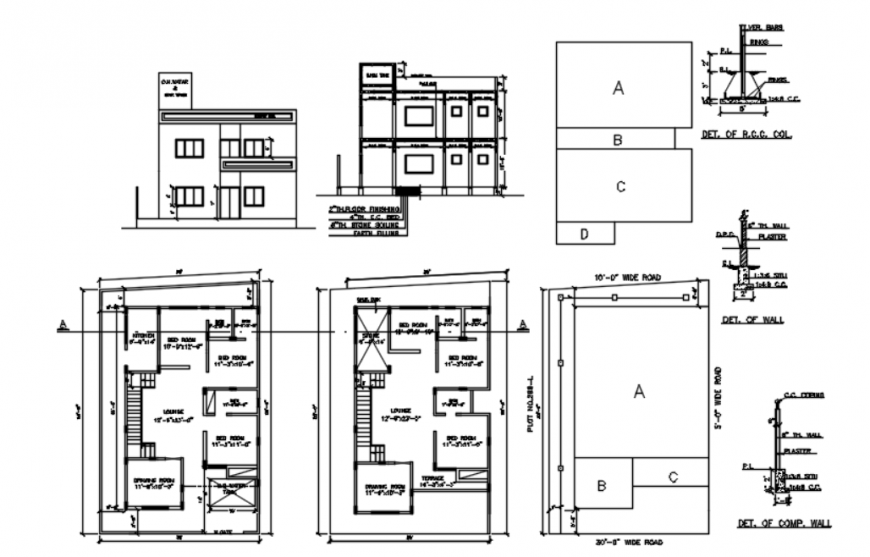 Autocad file of farmhouse detail - Cadbull