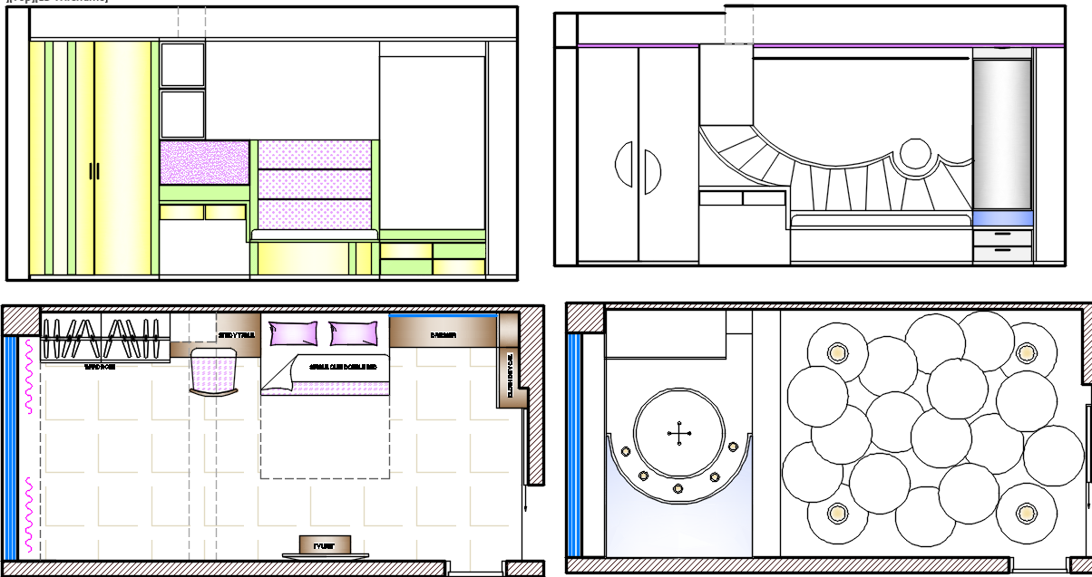 Bedroom Layout Ceiling Layout Dwg File Cadbull