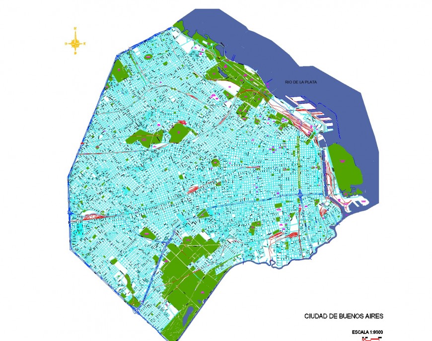 Buenos aires city map plan - Cadbull