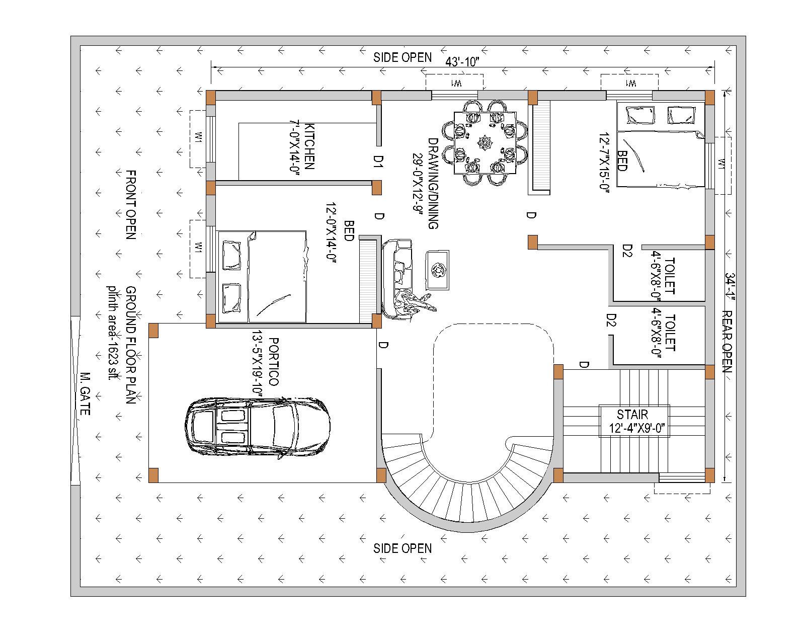 cad-drawing-residential-building-cadbull