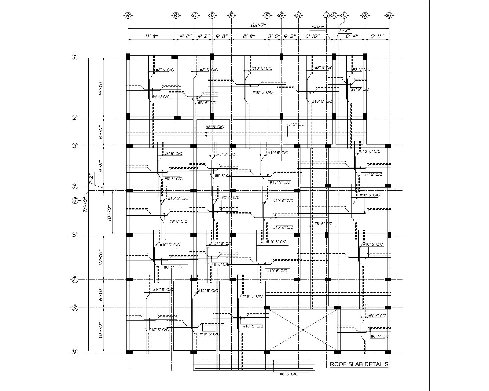 cad roof slab - Cadbull