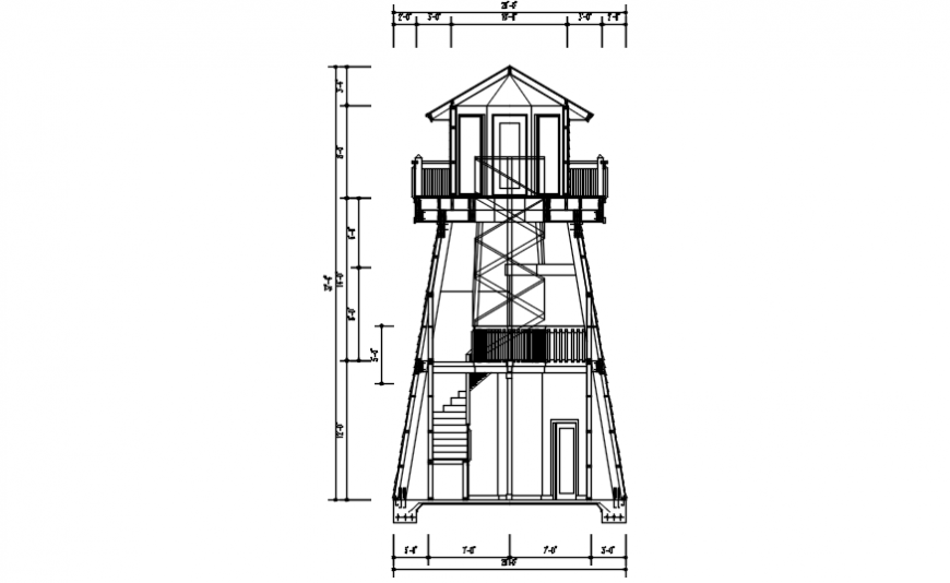 Free Lighthouse Plans : CAD drawings details of lighthouse